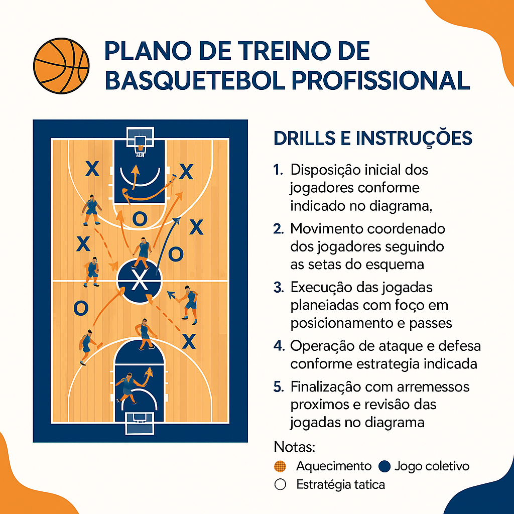 Plano de Treino de Basquetebol Profissional