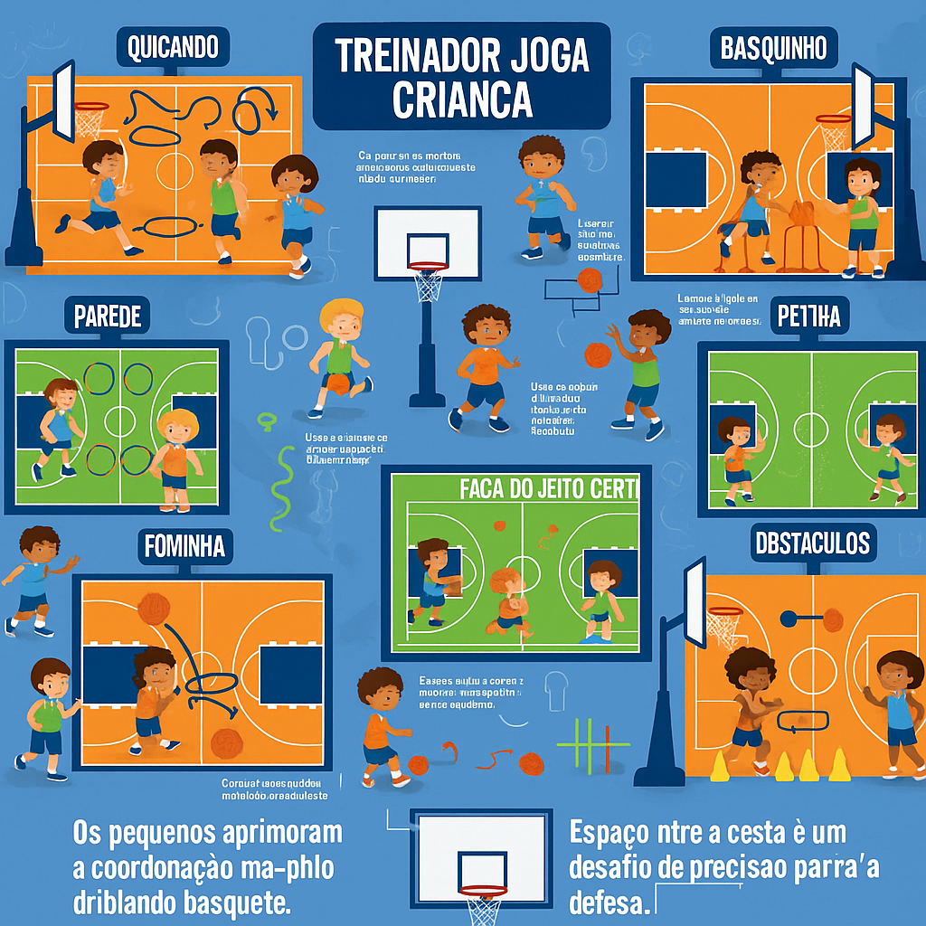 Treinador Joga com Crianças
